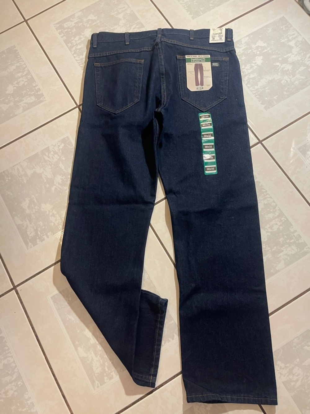 Relaxed Fit Men's Dark Blue Jeans - Picture 4 of 5